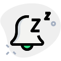 Snooze notifications on your devices, mute function on phone. icon