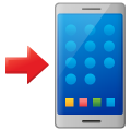 화살표가 있는 휴대폰 icon