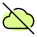 Cloud computing server offline isolated on a white backgound icon