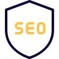 Secured search engine optimization with firewall patch icon