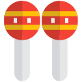 Music instrument with rattling sound effect by Maracas icon