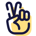 Mano segno di pace icon