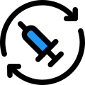 Insulin reminder with a loop arrows layout icon