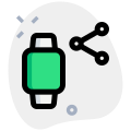 Content sharing feature availability on modern smartwatch icon