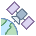 Satellite en orbite icon
