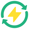 Segno del triangolo energetico icon