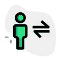 personnes-externes-en-transition-vers-le-voyage-aérien-avec-flèches-multiples-aéroport-vert-tal-revivo icon