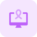 Connecting to a patient of Cancer through the computer icon