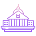 external-Senate-House-medieval-architecture-icongeek26-outline-gradient-icongeek26 icon