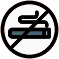 No smoking zone for laundry service layout icon