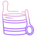 external-bucket-sauna-icongeek26-outline-gradient-icongeek26 icon