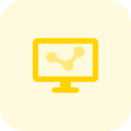 Computer software with point line diagram graph plot icon