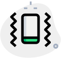 Mobile phone vibration and call notification layout icon