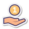 Coin in Hand icon