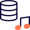 Music and audio storage on local drive server icon