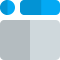 CAD drawing layout of different size of material icon