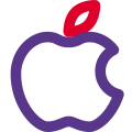 Apple inc logotype of an american multinational technology company icon
