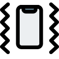 Smartphone vibrate forming the wave pattern layout icon