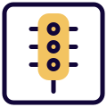 Traffic light for road safety and regulation icon