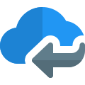 Backup cloud server data to local machine isolated on a white background icon
