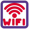 Wifi indication logotype isolated in a white background icon