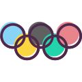 jogos-externos-jogos-olímpicos-funky-outlines-amoghdesign icon