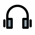 Studio quality headphone for enhanced experience device icon