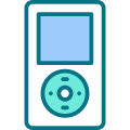 外部 MP3 プレーヤー ポッドキャストで満たされたアウトライン ベルカヒコン icon