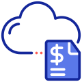 Cloud invoice icon