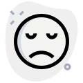 Sad cute baby facial expression with tear drop icon