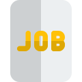 Job card for the new employee isolated on a white background icon