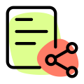 Share document from company digital file system icon