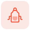Apron as a chef's uniform to prevent mess icon