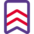 Double striped batch for home guards national uniform icon