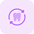 New tooth implant into the patient gum isolated on a white background icon