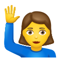 Женщина поднимает руку icon
