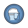 Wear Helmet And Face Shield icon
