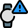 Critical battery notification alert on smartwatch layout icon