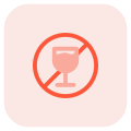 Alcohol forbidden for less than 18 years age restriction icon