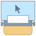 Schreibmaschine mit Bildschirm icon