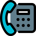 Deskphone business telephone with intercom facility layout icon