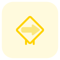 Right arrow for navigation and direction layout icon