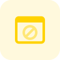 Block or banned sign in a website maker tool icon