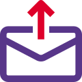 Upload email message icon