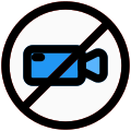 No cameras allowed in a regional restriction zone icon