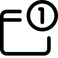 Notification for the web pages in numeric format icon