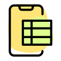 Easy access of spreadsheet to manage data on a smartphone icon