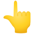 Emoji mit nach oben zeigendem Zeigefinger der Rückhand icon