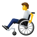 pessoa em cadeira de rodas manual icon