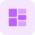bloco quadrado externo dividido em várias partes grade trítono tal revivo icon